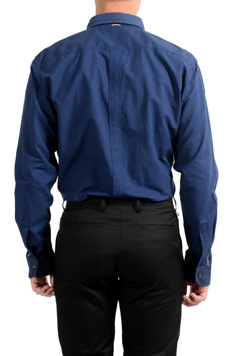 Chemise Homme Hugo Boss Extreme Crafted - Bleue Et Blanche - Taille US 2XL (IT 56) - 100% Coton - Neuve
