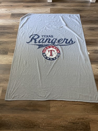Texas Ranger Grey Sweatshirt Blanket Throw MLB Baseball Fan 53x74”