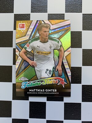 2018-19 Topps Chrome Bundesliga Future Stars Matthias Ginter Gold /50