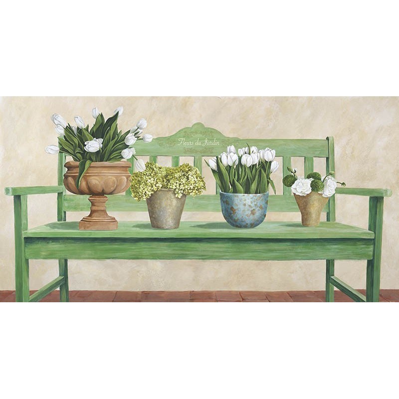 Quadro su Tela con Telaio Remy Dellal Jardin Francaise Quadro con su Tela con Quadro Telaio Remy Dellal Jardin Francaise 4ac738