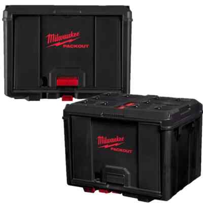 Milwaukee 4932480623 PACKOUT Schrank 2er Pack Schwerlast stapelbar Aufbewahrung