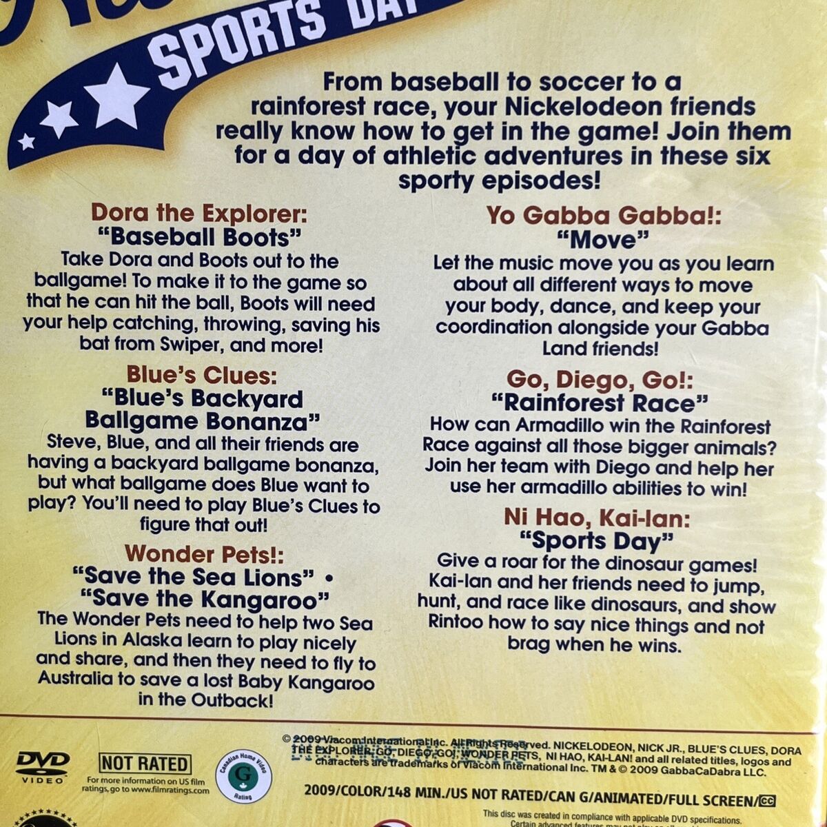 Nickelodeon All Star Sports Day DVD - New SEALED - Blues Clues Yo Gabba Gabba 97368936140 | eBay Nickelodeon All Star Sports Day DVD - New SEALED - Blues Clues Yo Gabba Gabba 97368936140 | eBay