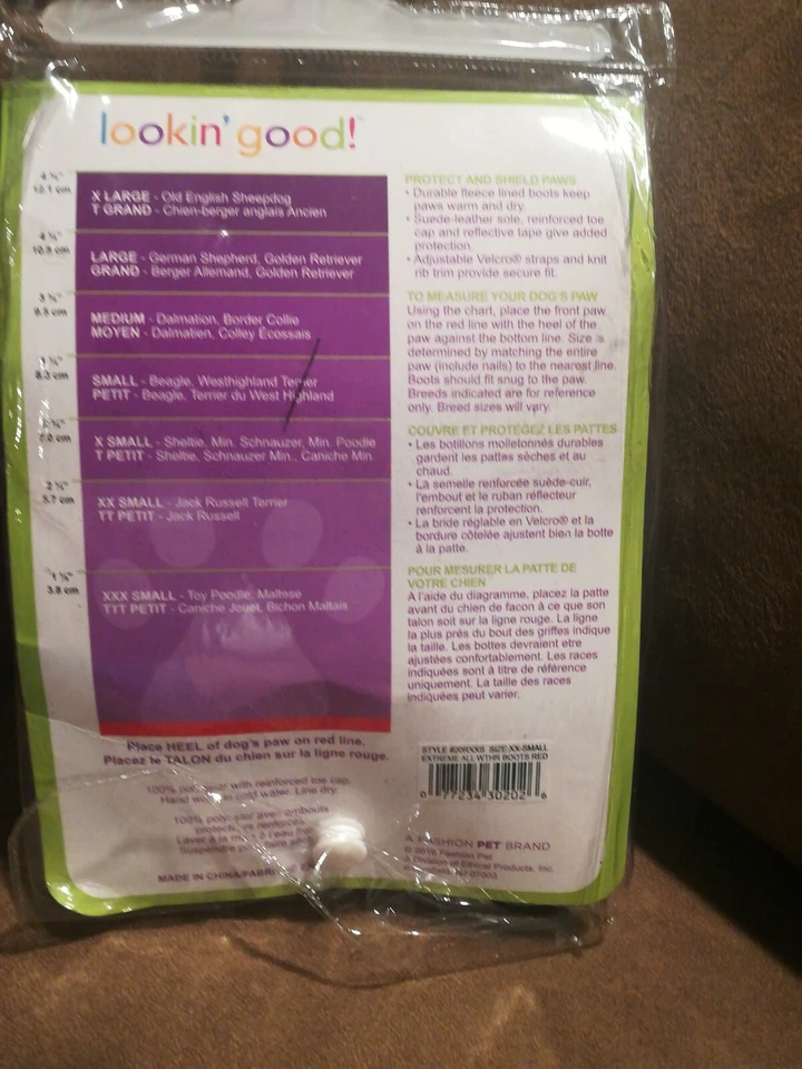 Moda Pet Lookin'good Extreme Todo Clima Impermeable Botas para Perros Talla XX-Pequeñas Foto 3 de 4