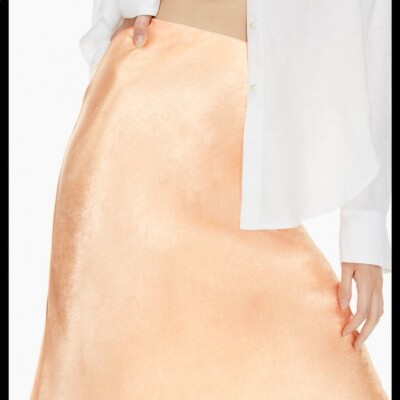 NWT Aritzia Babaton Mini Slip Skirt Size Apricot Ice