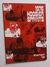 Hoosier Sprints 1976 Official Program Autographed Tom Bigelow Gary Bettenhausen