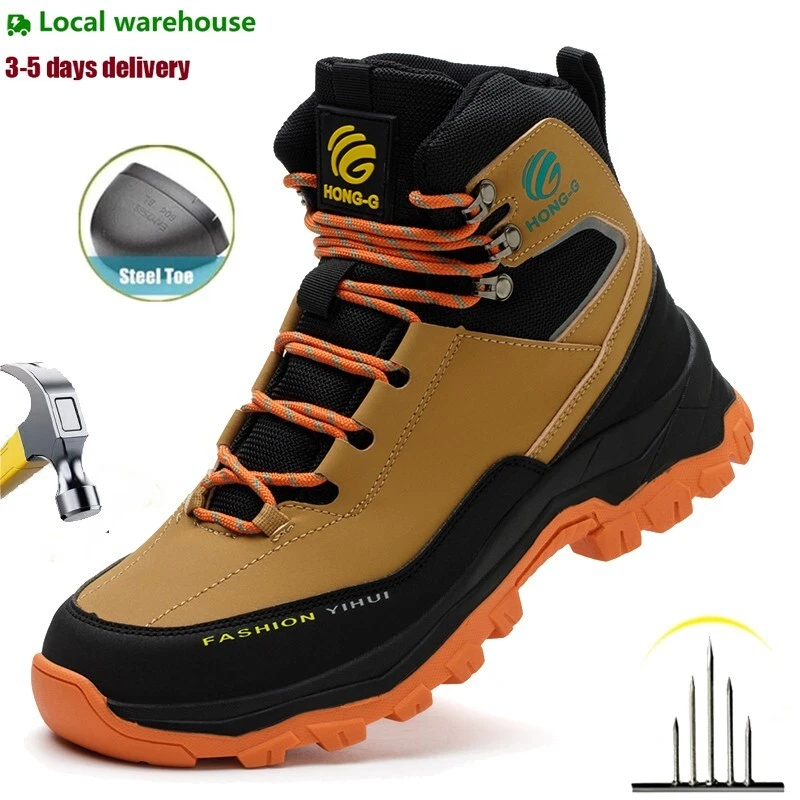 Men waterproof Work Safety Shoes steel toe shoes work sneakers Indestructible