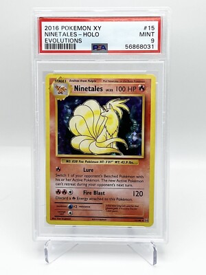 2016 Pokemon XY Evolutions 15 Ninetales-Holo PSA 9