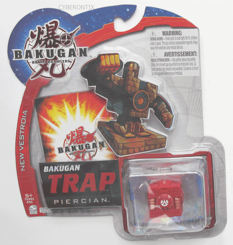Bakugan Battle Brawlers Piercian Trap Red Pyrus 2009 NEU ungeöffnete Figur & Karten