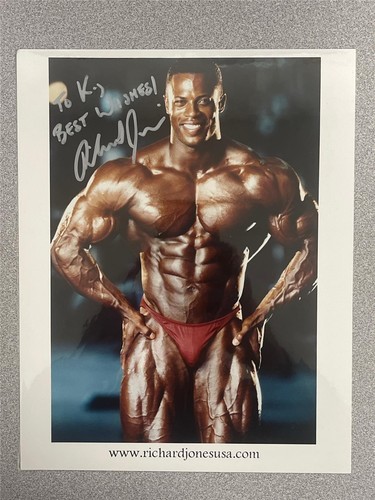 Autograph Bodybuilder RICHARD JONES muscle bodybuilding HAND-SIGNED autographed ORIGINAL ...