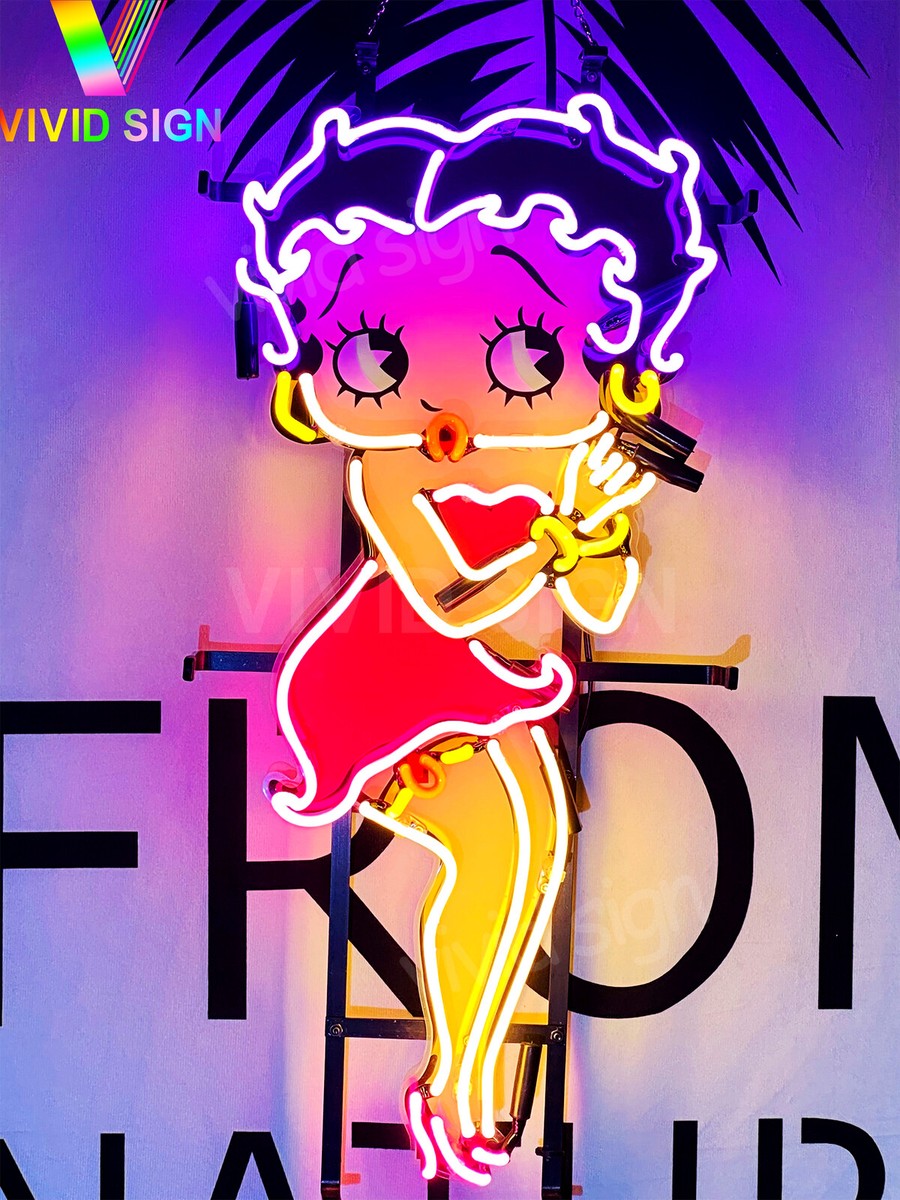 Betty Boopガスランプ風ネオンクロック Betty Boopガスランプ風ネオンクロック ガスランプ・ネオンクロック