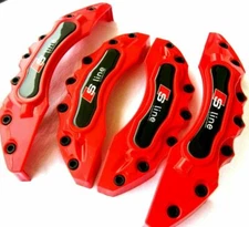 4x S RED Disc Brake Caliper Covers for Audi A1 A2 A3 A4 A5 A6 A7 A8 Q3 Q5 S3 S4