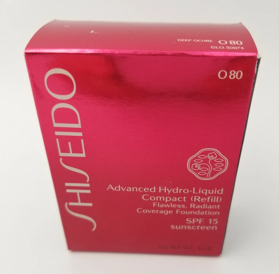 SHISEIDO Advanced Hydro-Liquid Compact Refill 0.42 oz O80 SPF 15 New/Sealed HTF - Image 2 of 4