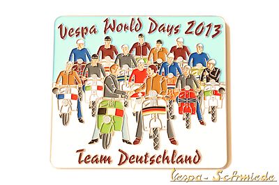 Metall-Plakette ''Vespa World Days 2013 - Team Deutschland'' - 100 Stk weltweit! S