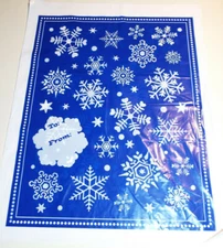Lot 25 Merchandise Bags 8.5" x 11" Christmas Holiday Gift Snowflake Blue & White