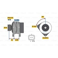 Bosch Generator Lichtmaschine 90A 14V FüR Peugeot 307 Break Lancia Phedra