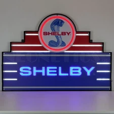 Neonetics 29ADSHL Shelby Mustangs Licensed LED Flex Neon Sign Steel Can Design