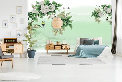 3D Branch Bird 6541 Wallpaper Mural Wall Print Wall Wallpaper Murals US Coco