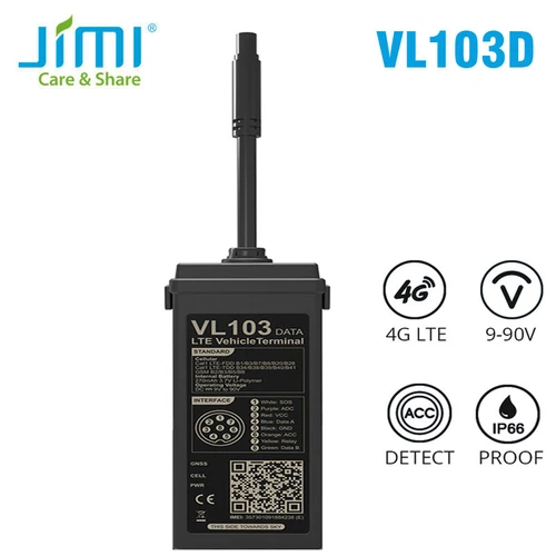Jimi VL103D 4G Car GPS Real-time Tracking Smart Alert IP66 Waterproof Driving