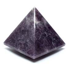 2.2" Purple Lepidolite Pyramid Sparkling Natural Flower Sugilite Crystal Brazil