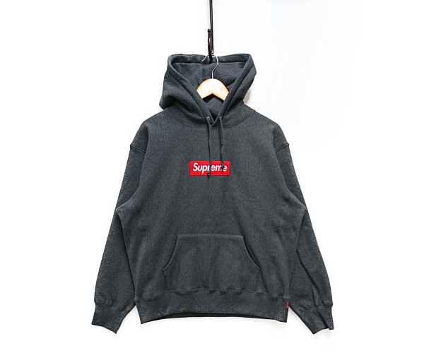 SUPREME 21AW Box Logo Hooded Sweatshirt charcoal S Genuine / 26688 