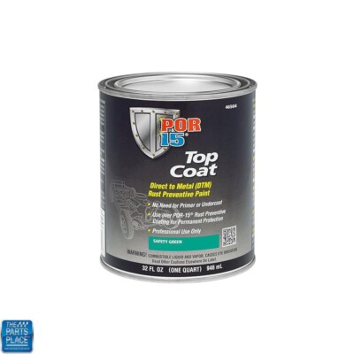 POR-15 POR 15 Top Coat Coating Paint Direct to Metal Safety Green Quart