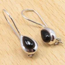 ONICE NERA 1,1" timbro massiccio 925 dall'aspetto costoso argento gioielli matrimonio indiani