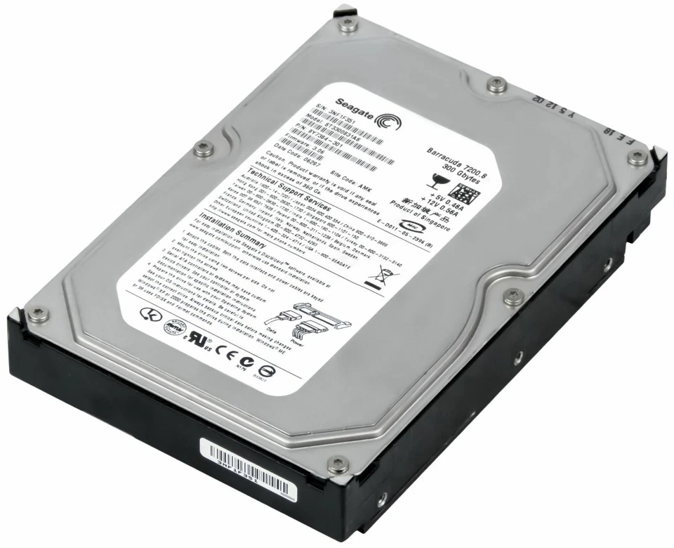 Hard Drive Seagate Barracuda 7200.8 300GB 7.2K 8MB SATA ST3300831AS 3.5'' Inch - Image 2 of 3