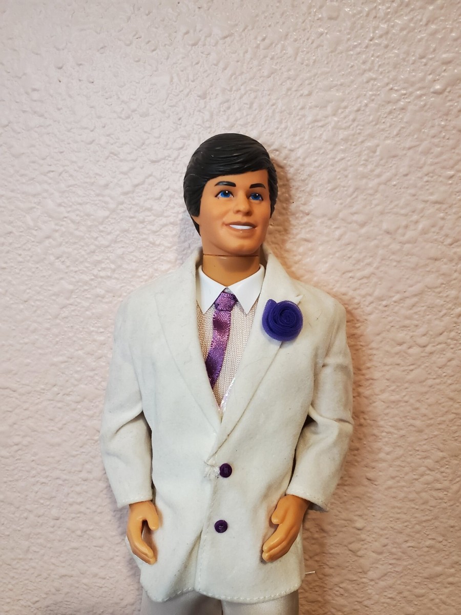 Vintage Mattel 1983 Barbie Crystal Ken Doll With Outfit White Tux