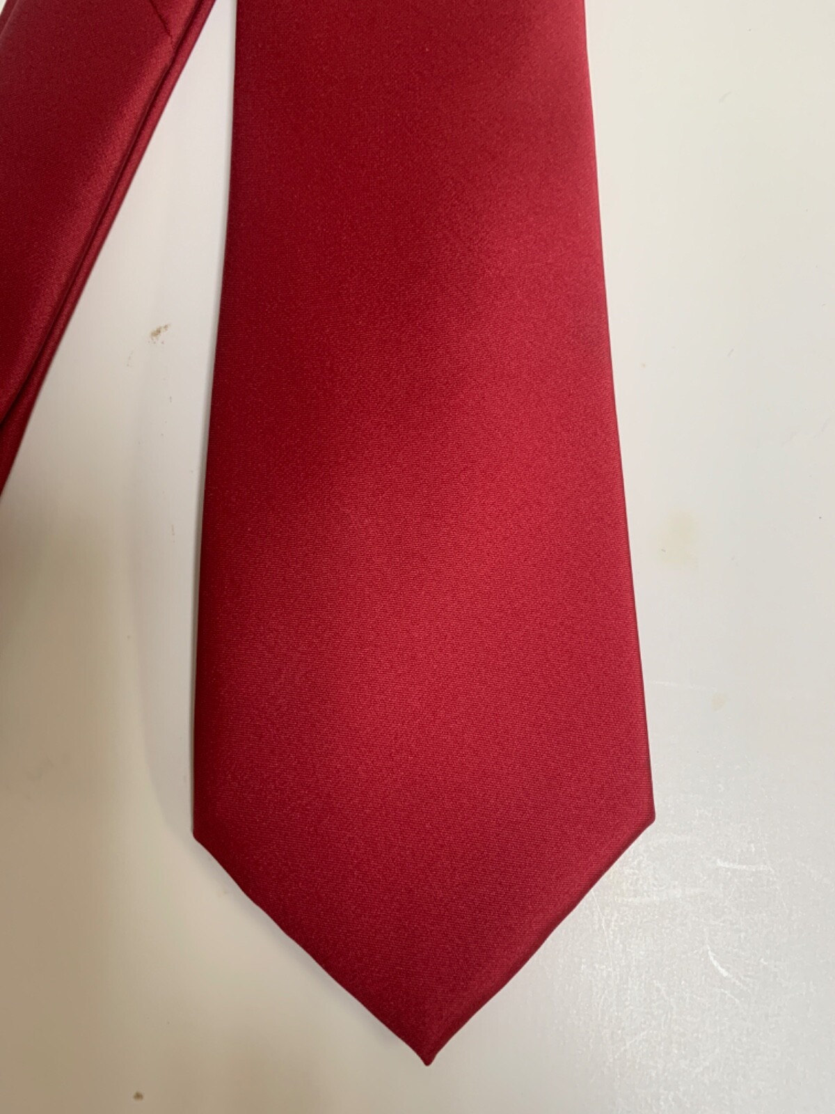Saddlebred Solid Red Smooth Tie-100% Polyester - image 1