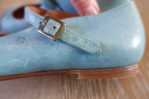 Nathalie Verlinden Girls Blue Leather Mary Jane Shoes Size Euro 30/US 12 NWOB - Picture 7 of 8