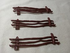 3 Vintage Marx Roy Rogers 6 inch Brown Fence