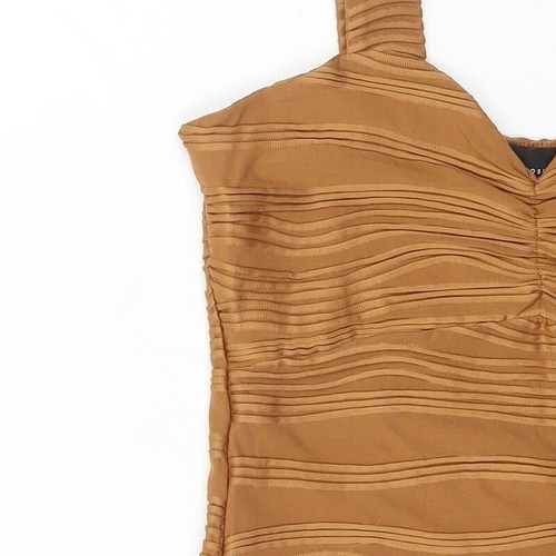Primark Womens Beige Polyester Blend Bodycon Size 10 Sweetheart - Textured - Picture 9 of 12