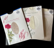 VTG Lord And Taylor Control Top Sheer Panty Hose Vanilla|Seashell LOT OF 3 Sz. D