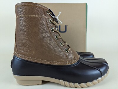 JBU Duck Boots Mens 8 M Maine Waterproof Tan Faux Fur Lined Lace Up Shoes NWB JBU Duck Boots Mens 9 M Maine Waterproof | Mercari main image 2