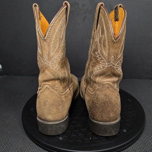Ariat Hybrid Rancher Western Boots Boys Sz 2.5 Brown Comfort Support Work Botas - Picture 4 of 9