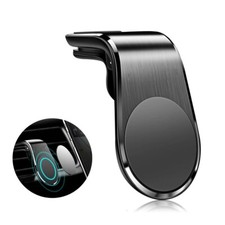 Black/Silver Car Magnetic Phone Holder Air Vent Mount Bracket Universal Clip Fan