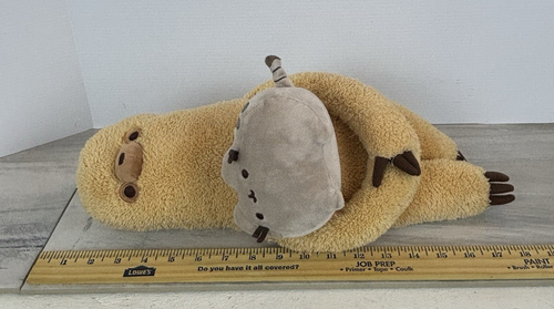 Gund Pusheen Sloth Cuddling Cat Soft Plush Stuffed Animal 18" Toy - Picture 9 of 9