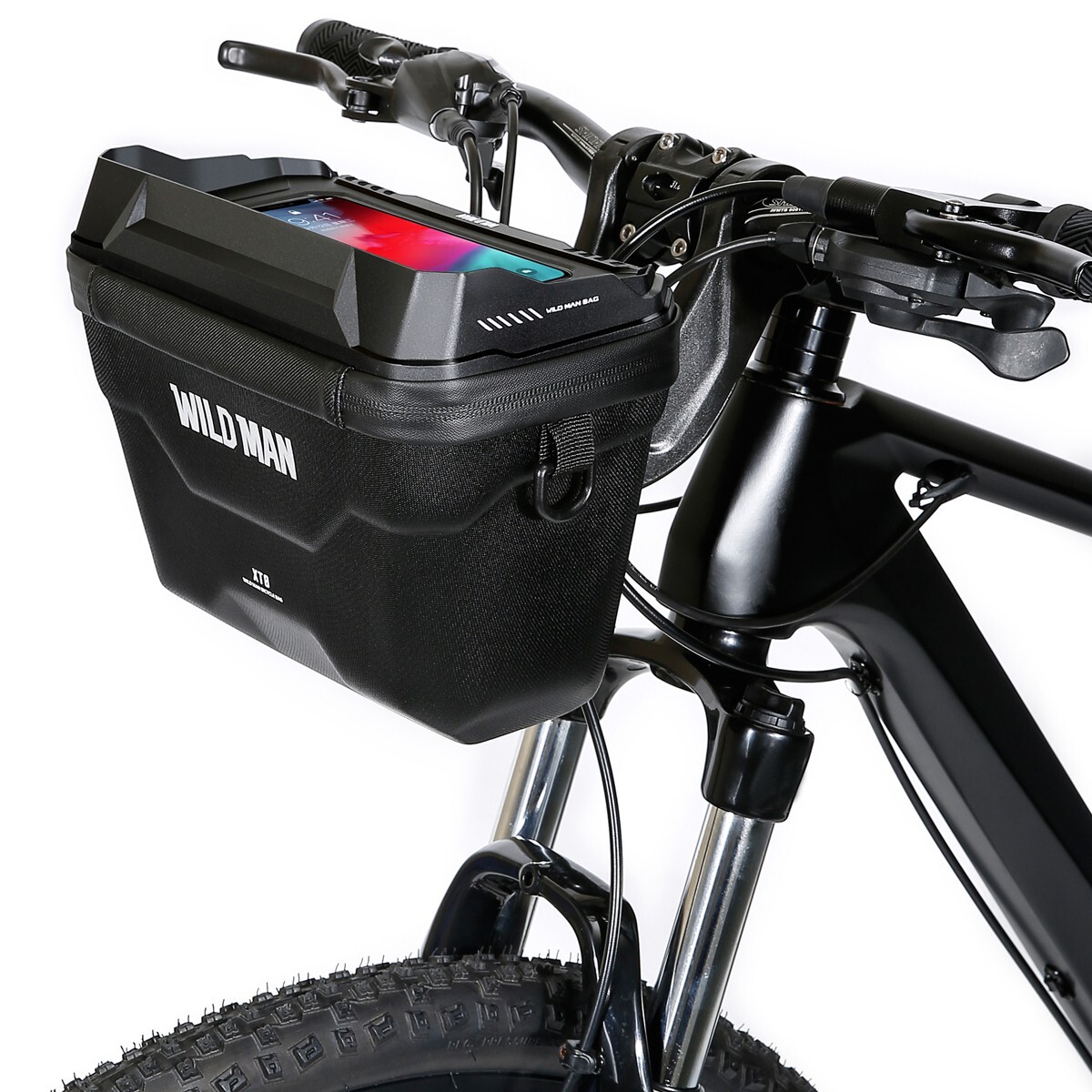 Borsa bicicletta Wildman borsa manubrio borsa telaio impermeabile borsa cellulare adattatore