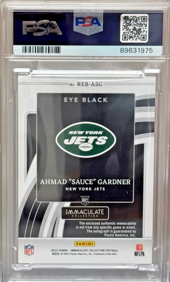 2022 Panini Immaculate Sauce Gardner Rookie Eye Black Jersey Auto #/99 PSA 9* - Image 2 of 2