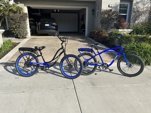 Pedego Electric Bikes, Beach Cruisers, Blue & Black, 26' Wheels - Picture 2 of 22