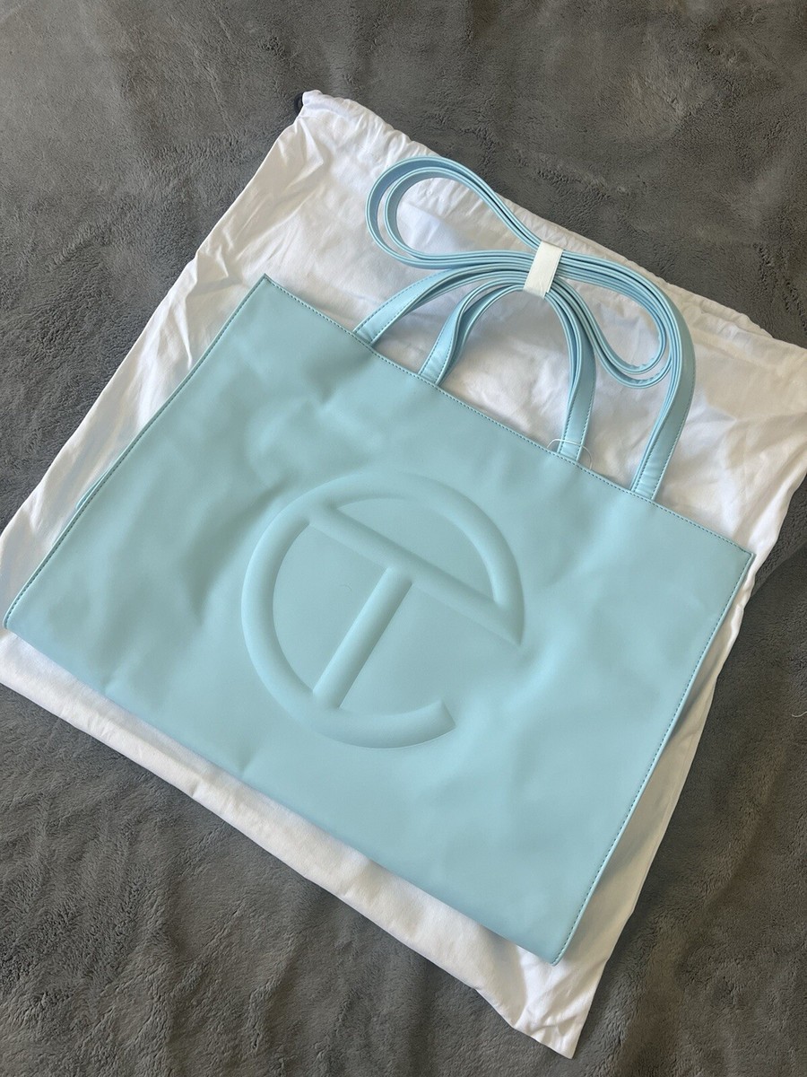 激レア 送料関税込み Telfar Shopping Bag Large Pool Blue Large Shopping Bag - Pool Blue