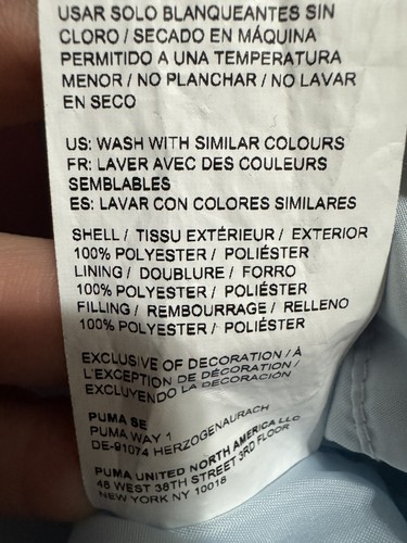 Girls PUMA Puffer Vest Full Zip Size XS - Picture 6 of 6