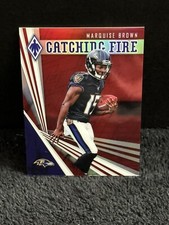 Marquise Brown 2019 Panini Phoenix Catching Fire Red Prizm RC /299 Rookie