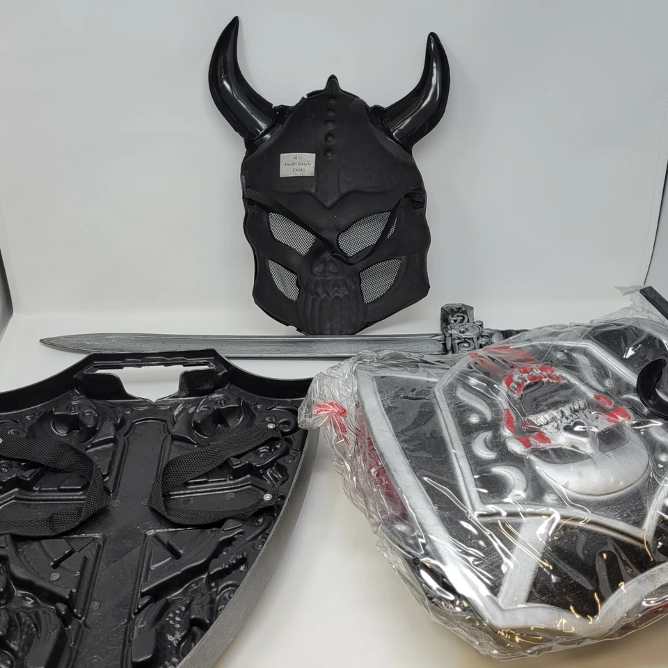 Disfraz de Caballero Mortal Guardia Medieval Halloween Niño con Espada y Escudo XL a1 Foto 2 de 2