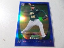 2011 Bowman Draft Chrome Blue Refractor Fautino De Los Santos Faustino Rookie RC