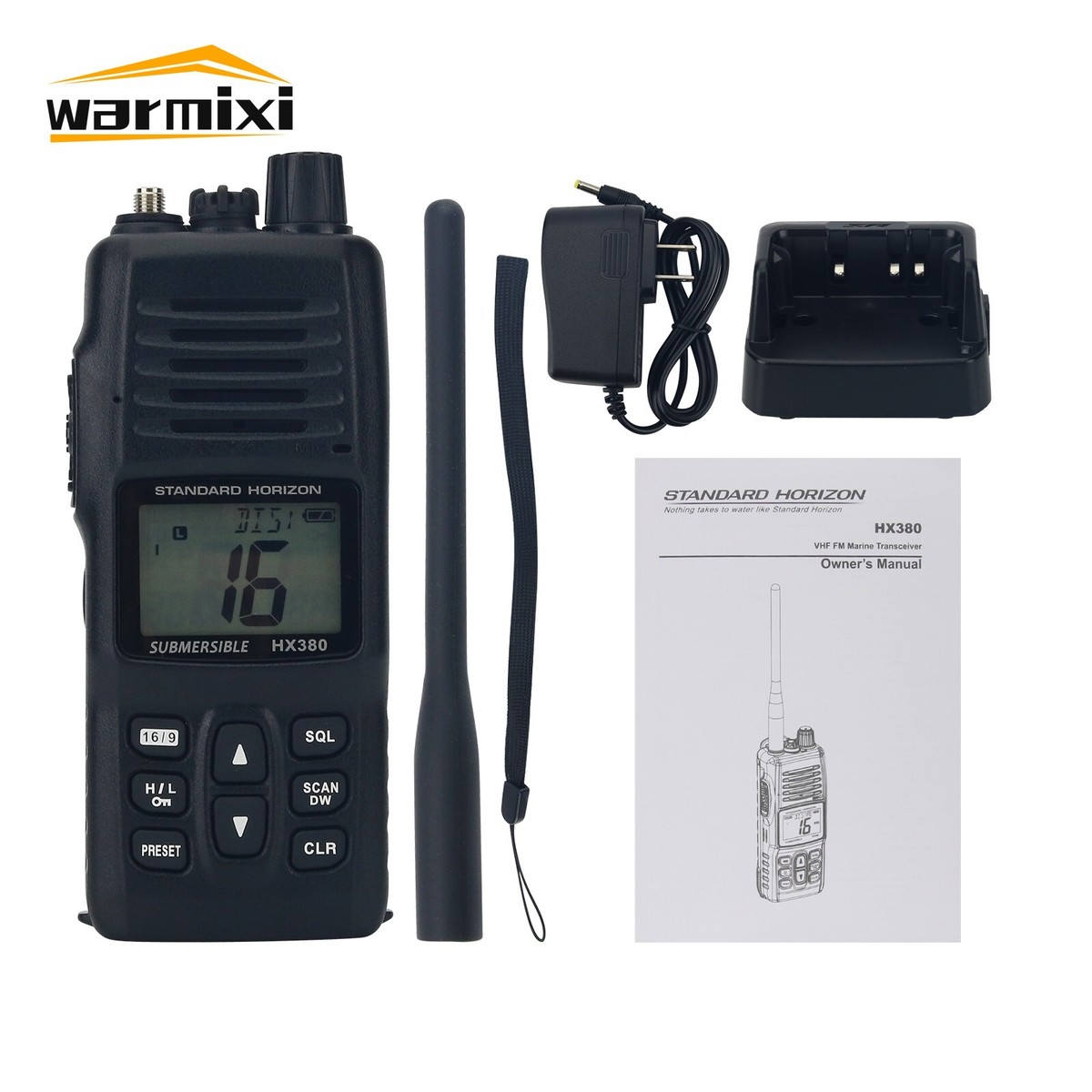 トランシーバー mission5 HX380 Submersible 5W VHF Walkie Talkie Transceiver w/ 40 Land