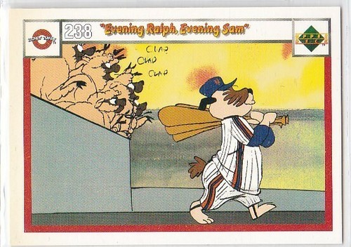 N) 1990 Upper Deck Looney Tunes Comic Ball Card #238/247 Evening Ralph, Sam