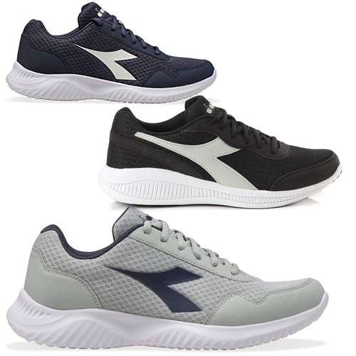 Scarpe Running Diadora Uomo sportive palestra ginnastica nero grigio blu  Saldi | eBay
