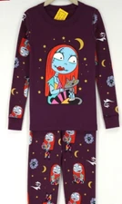 NWT HANNA ANDERSSON ORGANIC LONG JOHNS PAJAMAS DISNEY NIGHTMARE SALLY Size 12
