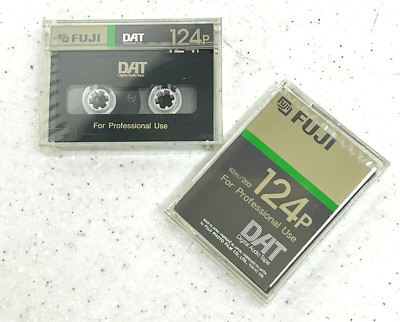 2 pcs. Fuji DAT 124p Professional Cassette Digital Audio Tape Neu/OVP/Sealed!